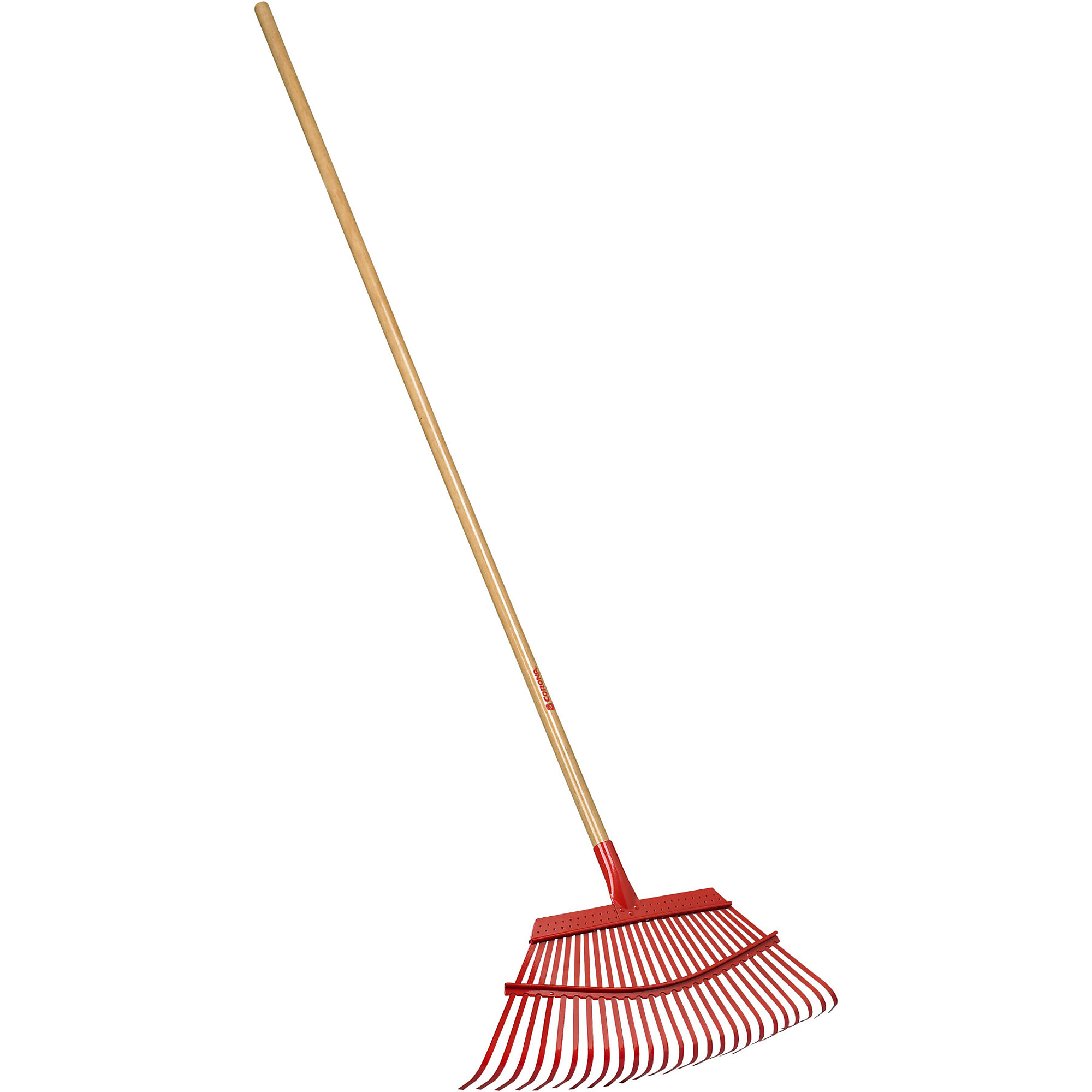 Corona Fixed Tine Leaf Rake — 19in. Head, 25 Tines, Wood Handle, Model# RK 62001